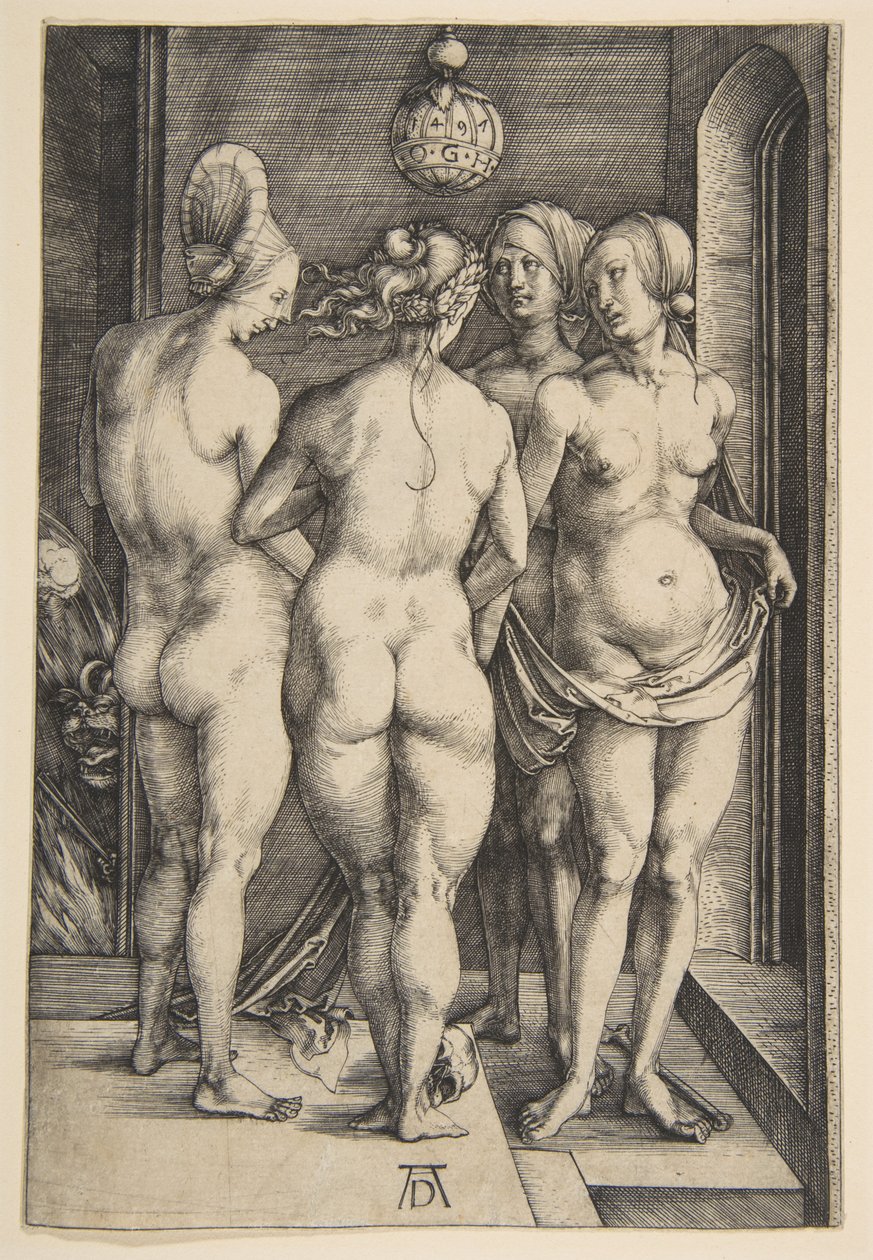 Neljä alastonta naista tekijältä Albrecht Dürer