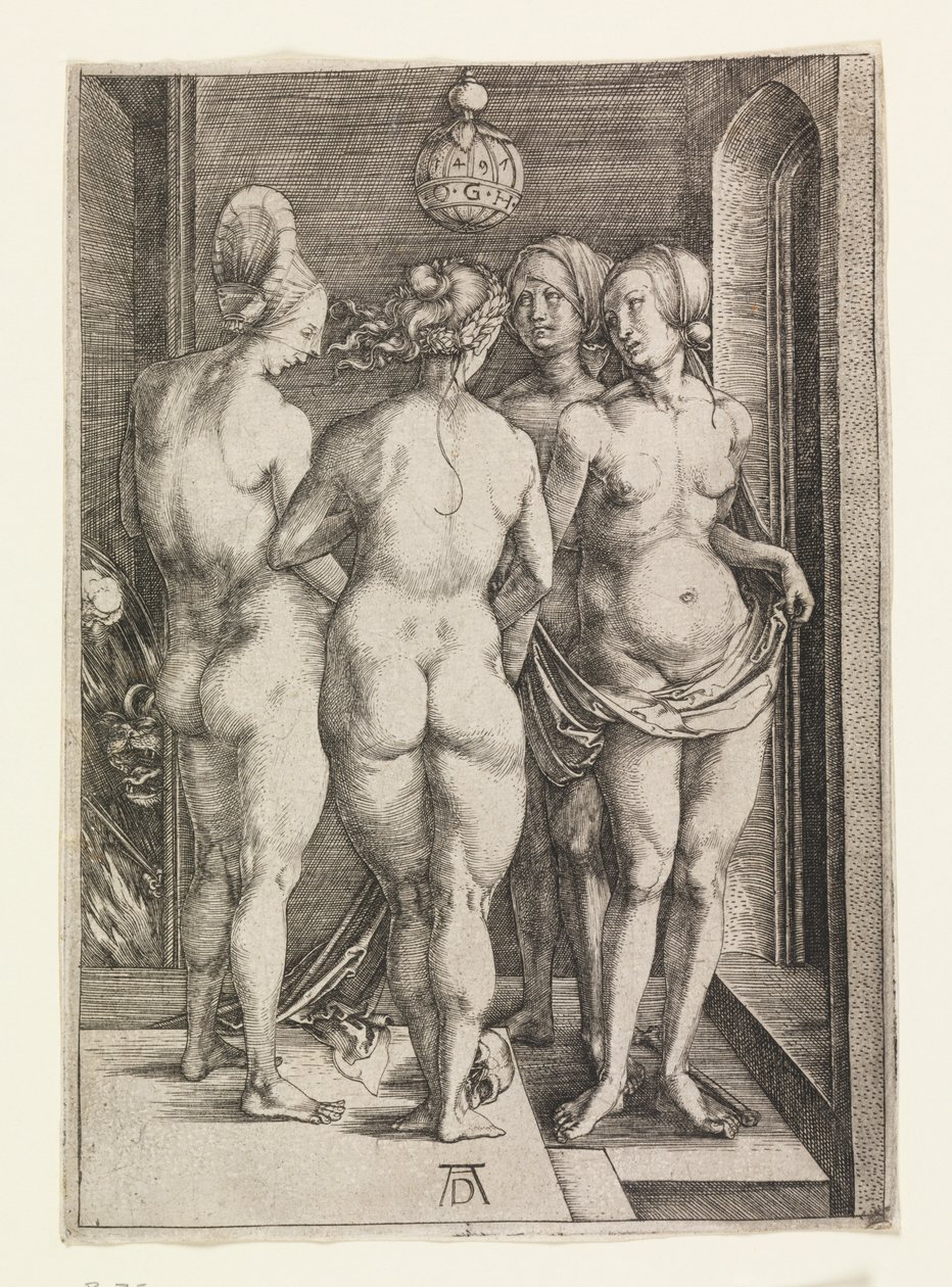 Neljä alaston naista (Neljä noitaa) tekijältä Albrecht Dürer