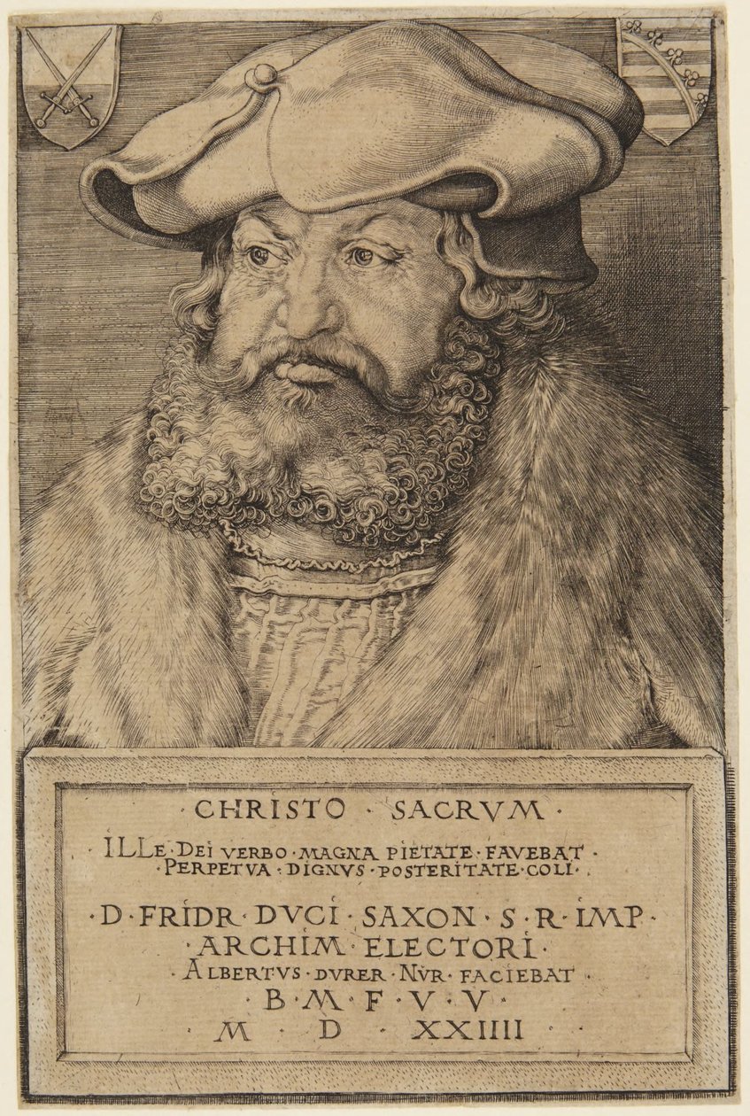 Fredrik, Saksin vaaliruhtinas (B.104; M.102) tekijältä Albrecht Dürer
