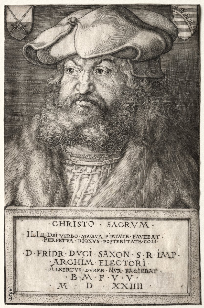 Frederick Viisas, Saksin vaaliruhtinas, 1524. tekijältä Albrecht Dürer
