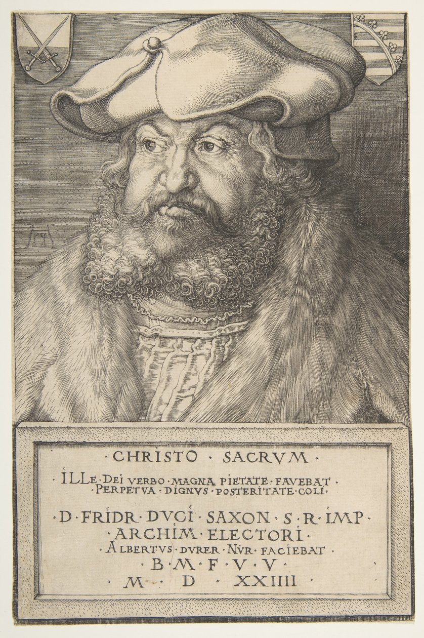 Frederick Viisas, Saksin vaaliruhtinas, 1524. tekijältä Albrecht Dürer