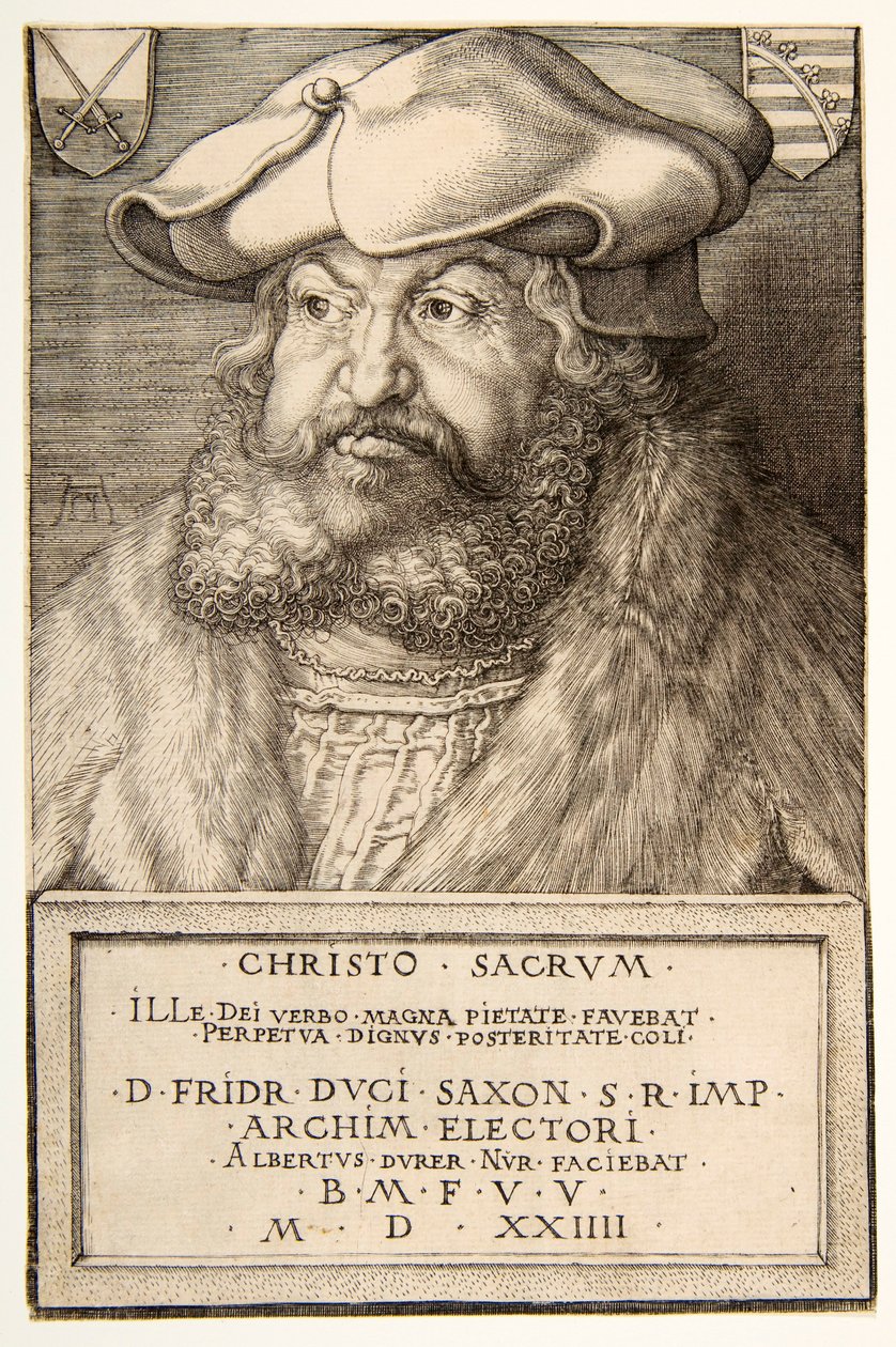 Frederick Viisas, Saksin vaaliruhtinas, pubi. 1524. tekijältä Albrecht Dürer