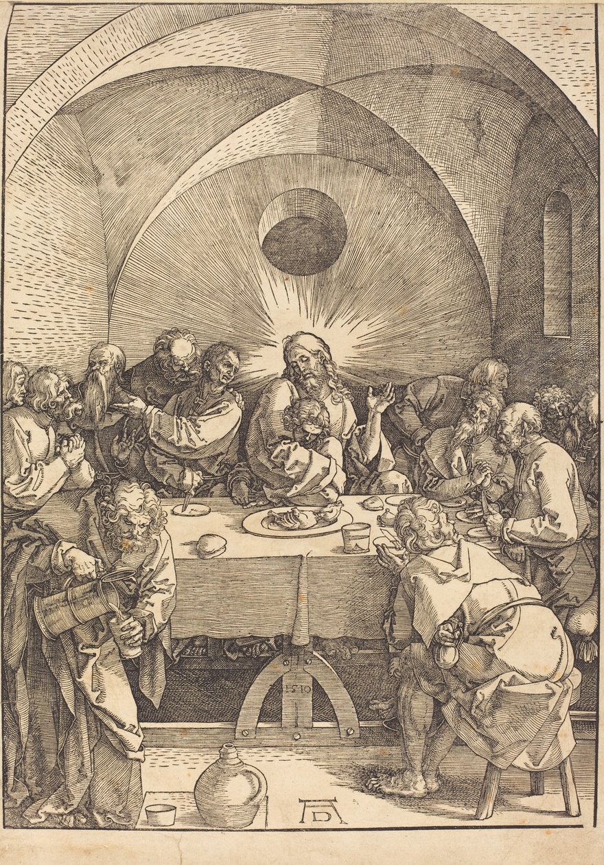 Ranskalainen:  Suuri passio: 01. Viimeinen ehtoollinen. tekijältä Albrecht Dürer