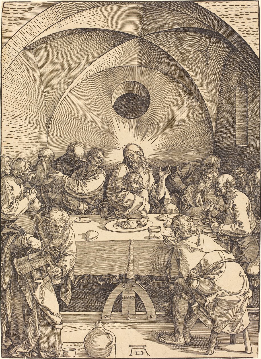 Ranskalainen:  Suuri passio: 01. Viimeinen ehtoollinen. tekijältä Albrecht Dürer