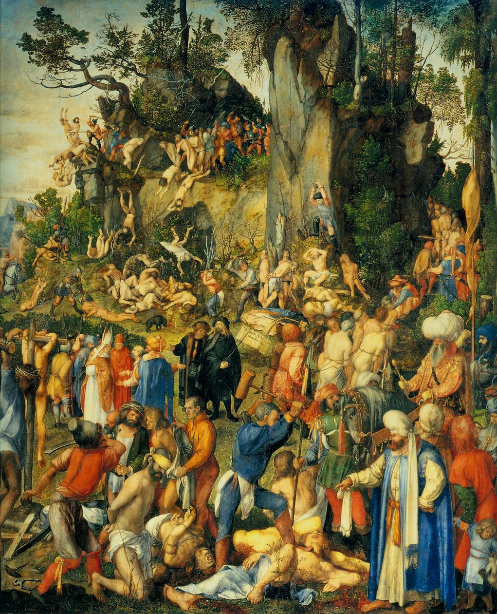 Saksa: Marter der zehntausend Christen Kymmenen tuhannen marttyyrin marttyyrikuolema tekijältä Albrecht Dürer