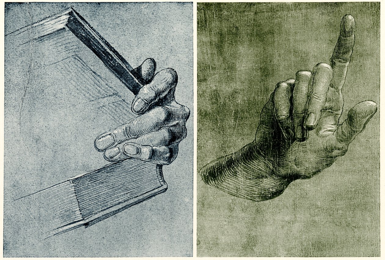 Käsi kirjan kanssa tekijältä Albrecht Dürer