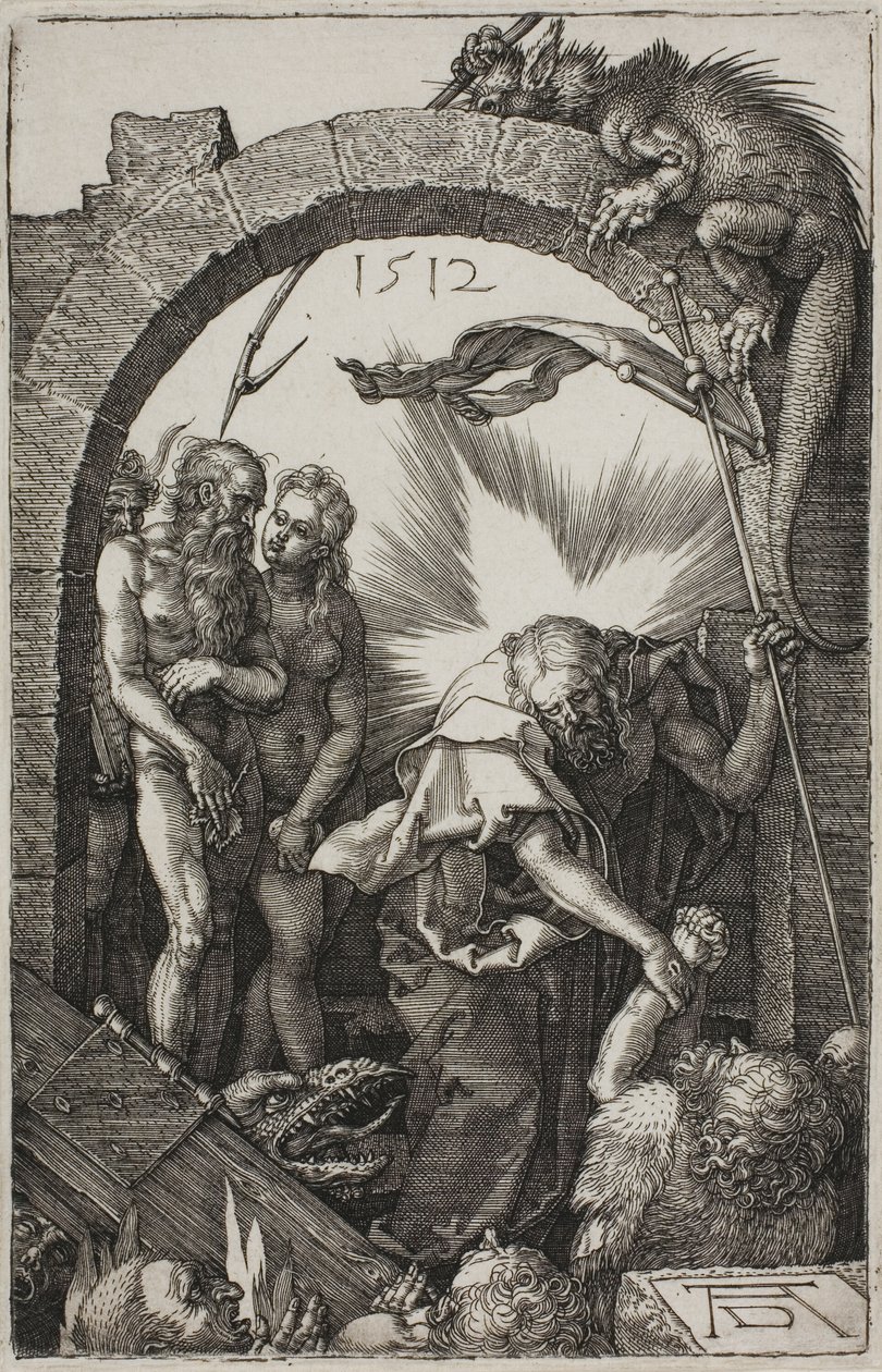 Helvetin riipaiseminen; Kristus Limbossa, Kaiverretusta kärsimyksestä tekijältä Albrecht Dürer