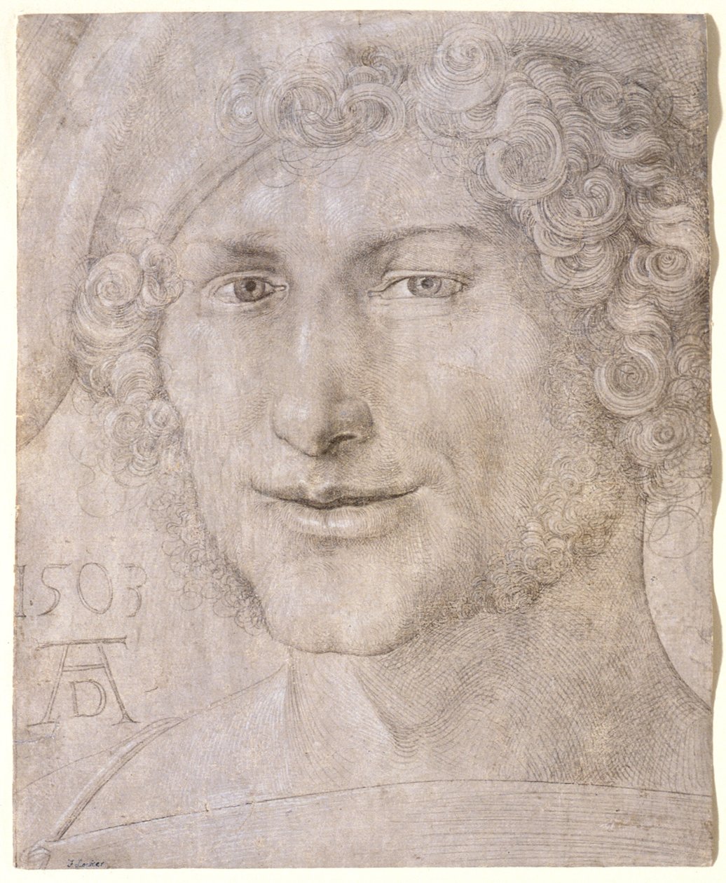 Nuoren miehen pää tekijältä Albrecht Dürer