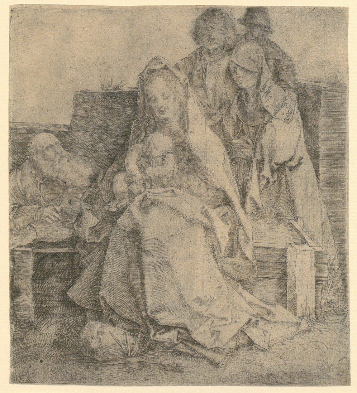 Kuusihahmoinen pyhä perhe tekijältä Albrecht Dürer