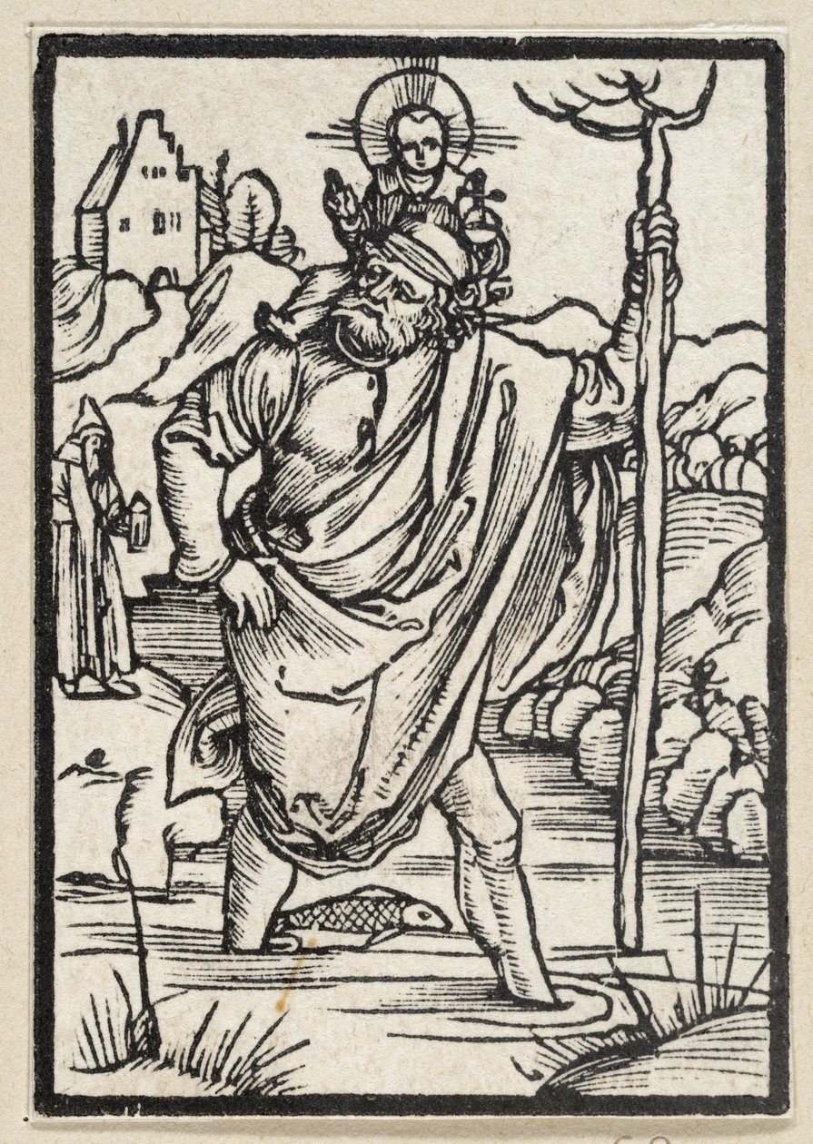 Pyhä Kristoforos (63 uskonnollista kohtausta) tekijältä Albrecht Dürer