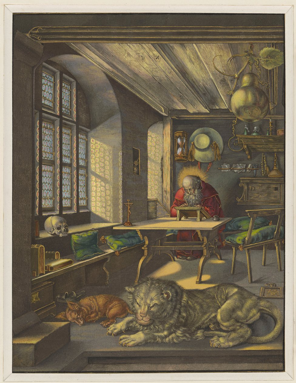 Pyhä Hieronymus kotelossaan tekijältä Albrecht Dürer