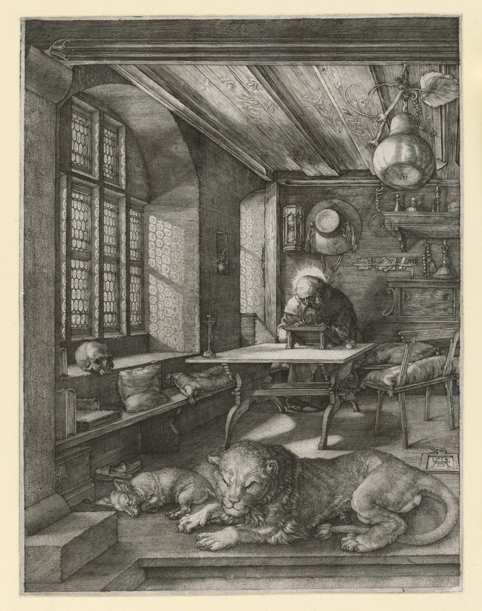 Pyhä Hieronymus työhuoneessaan tekijältä Albrecht Dürer