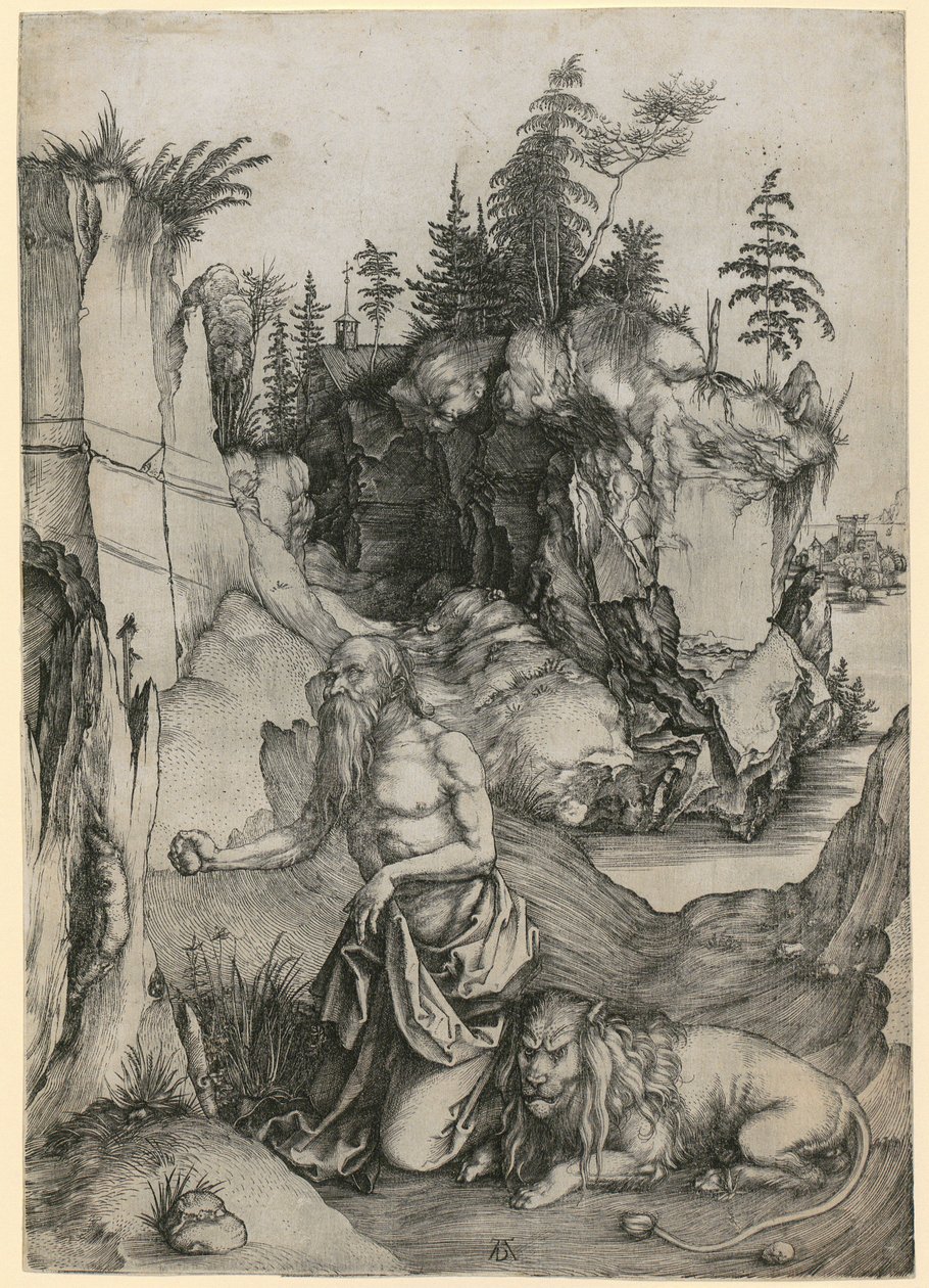 Pyhä Hieronymus autiomaassa tekijältä Albrecht Dürer