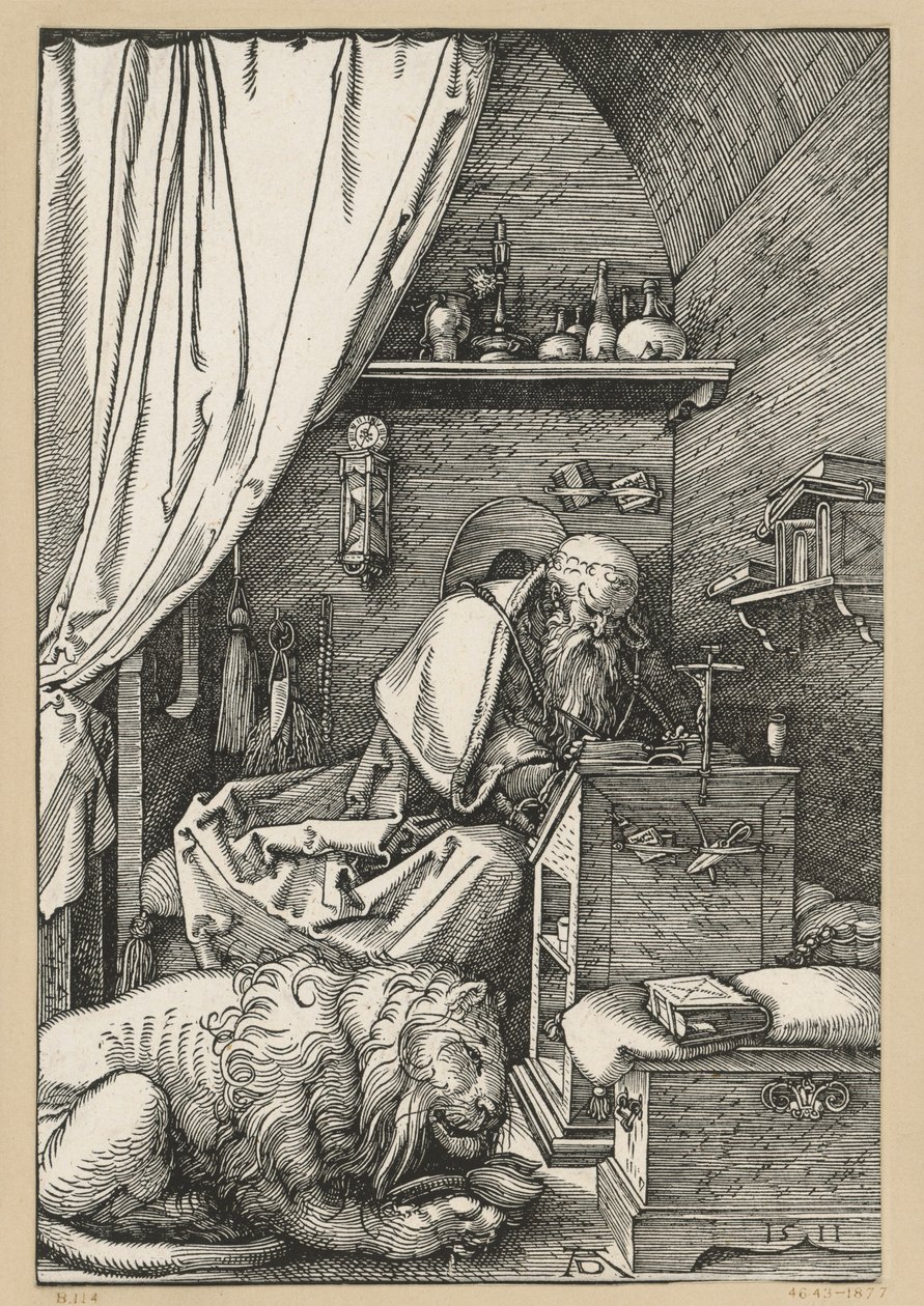 Pyhä Hieronymus sellissään tekijältä Albrecht Dürer