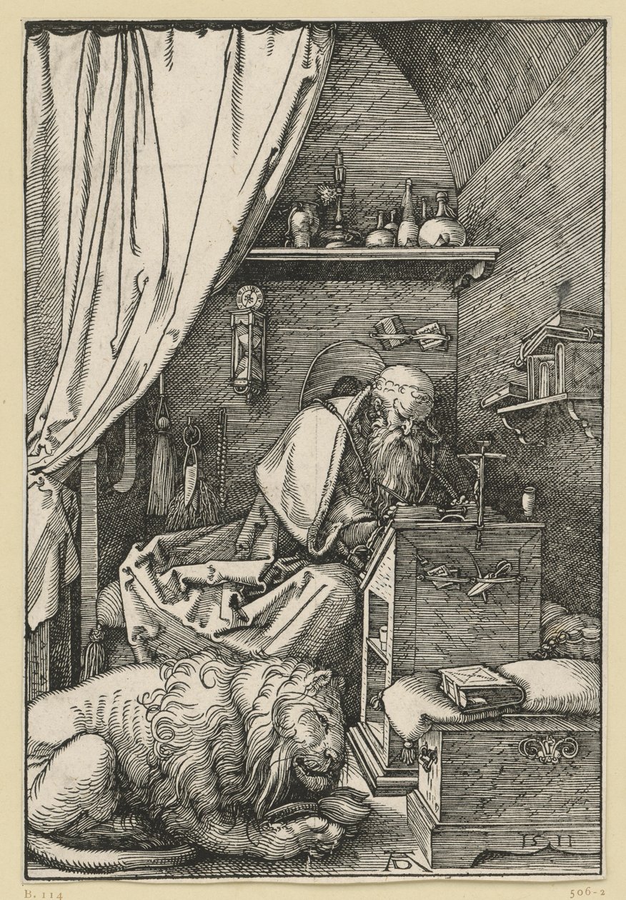 Pyhä Hieronymus sellissään tekijältä Albrecht Dürer