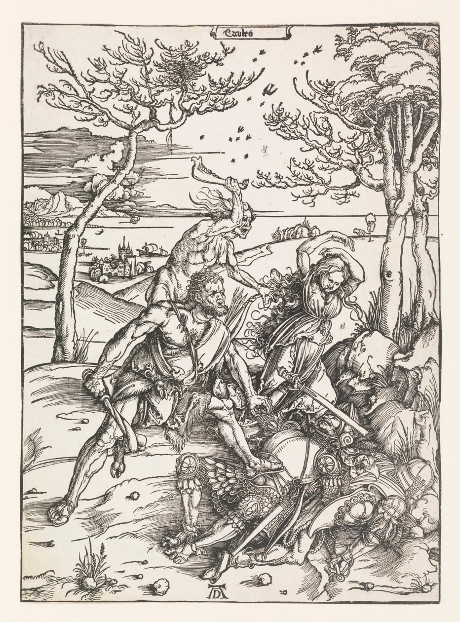Hercules valloittaa molionidikaksoset tekijältä Albrecht Dürer