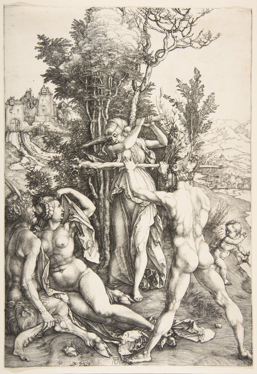 Herakles tienhaarassa tekijältä Albrecht Dürer