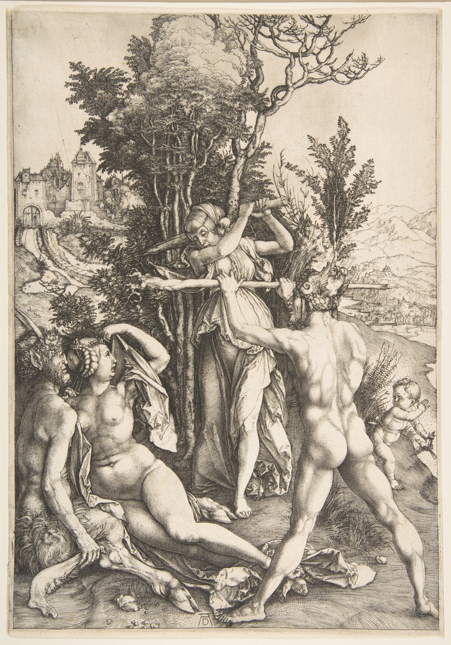 Herkules tienhaarassa tekijältä Albrecht Dürer