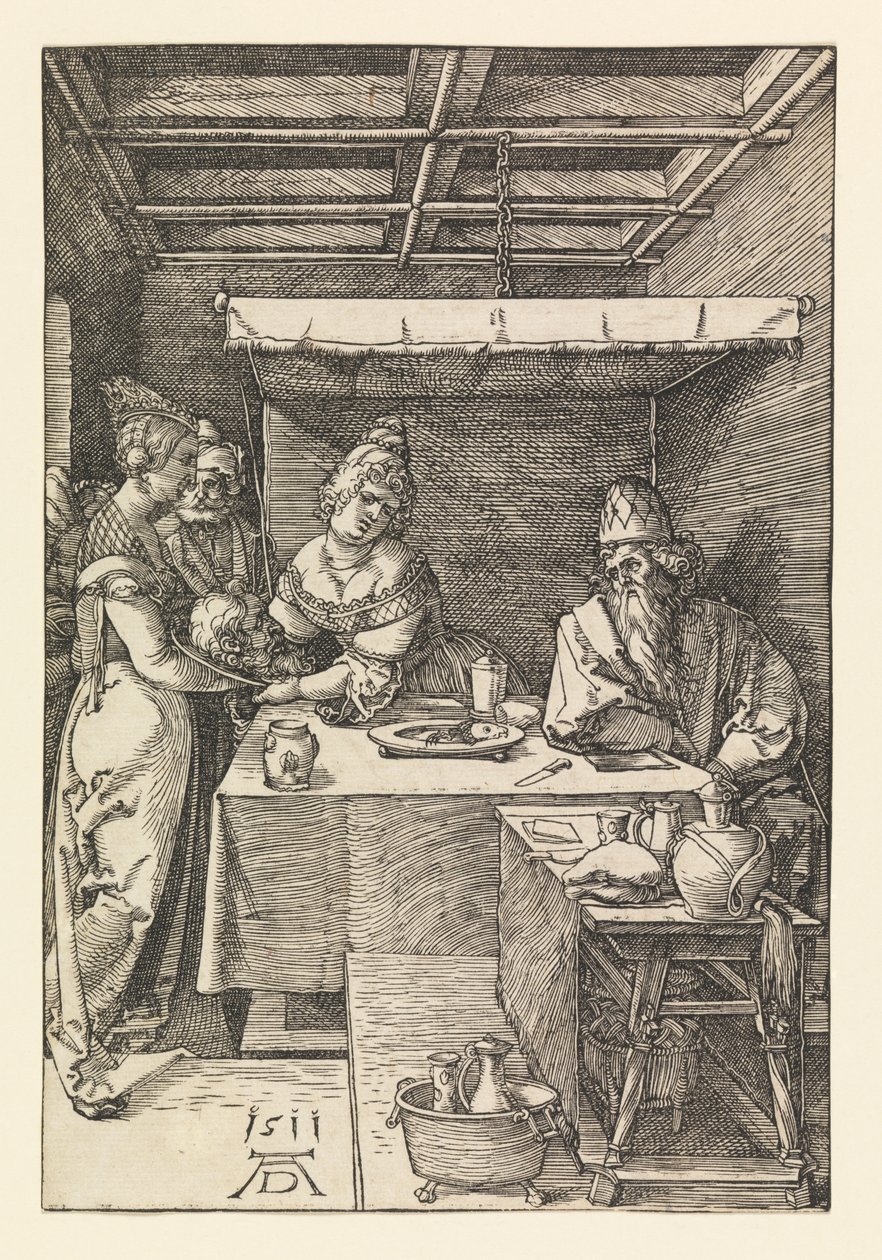 Herodias Johannes Kastajan pään kanssa tekijältä Albrecht Dürer
