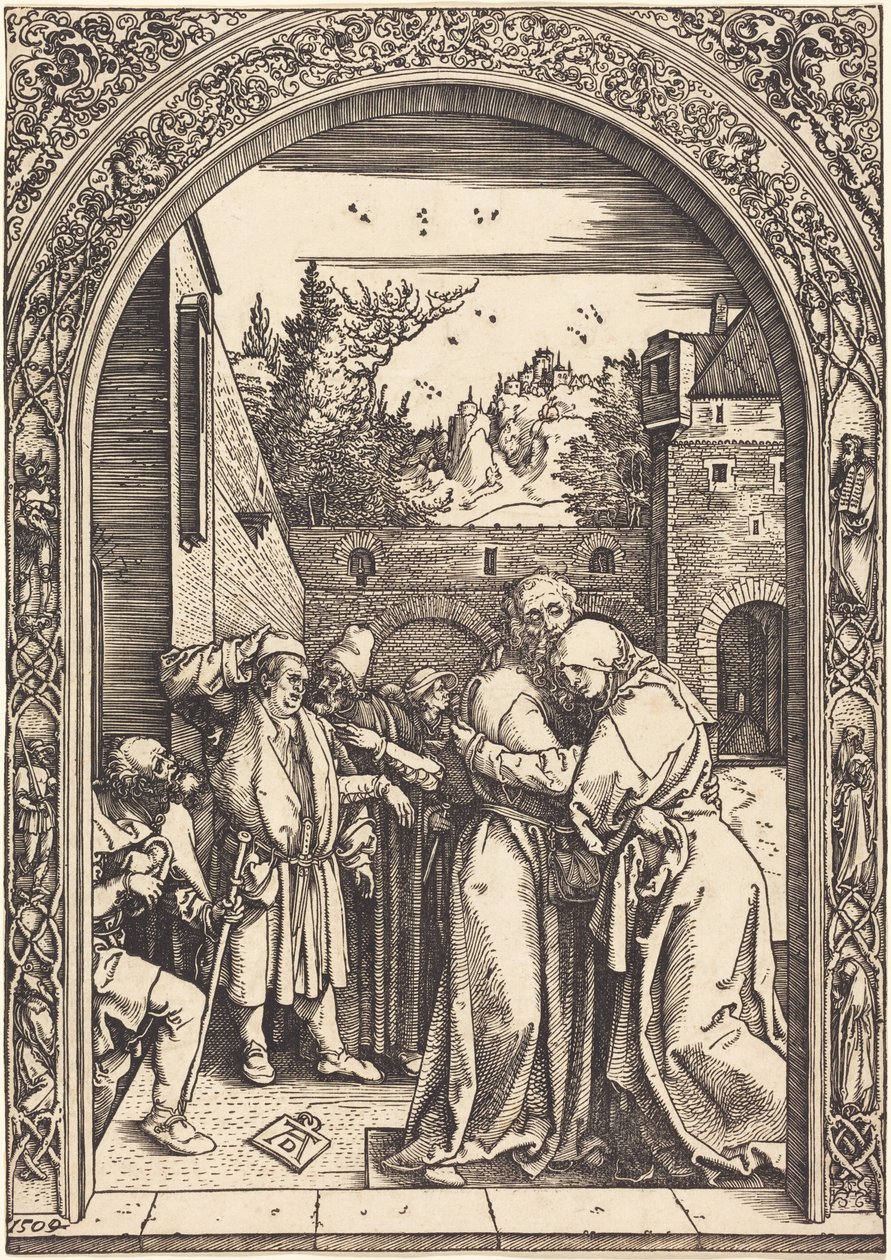 Joakim ja Anna Kultaisella portilla tekijältä Albrecht Dürer
