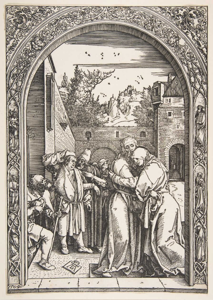 Joachim ja Anna Kultaisella portilla, Neitsyen elämä, 1504. tekijältä Albrecht Dürer