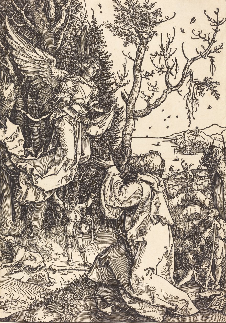 Joakim ja enkeli, n. 1504. tekijältä Albrecht Dürer