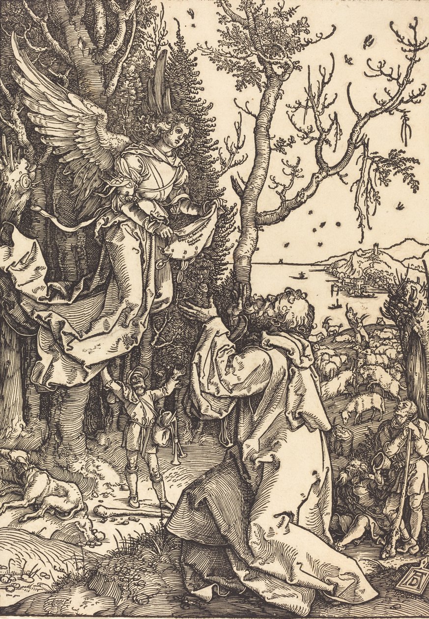 Joakim ja enkeli, n. 1504. tekijältä Albrecht Dürer