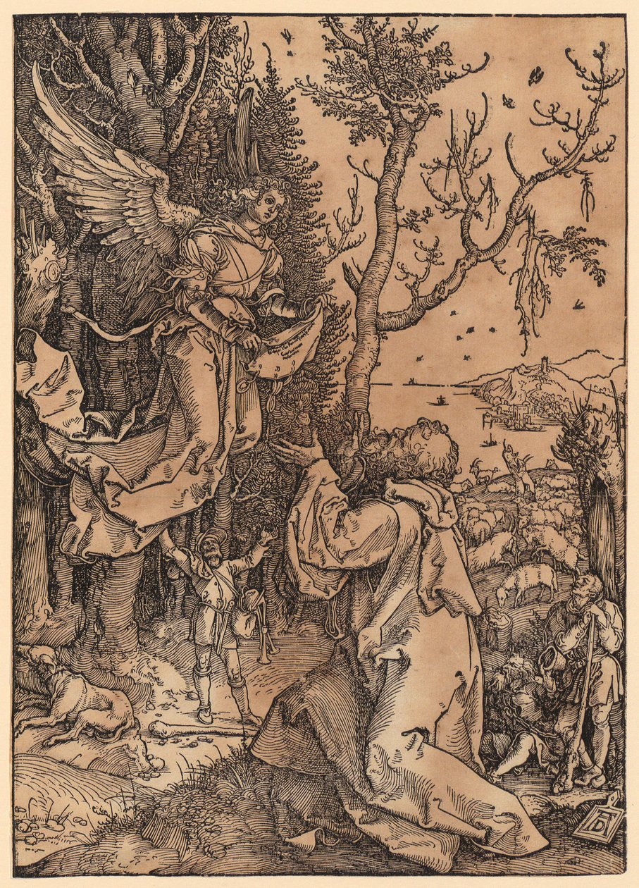 Joachim pellolla, sarjan ”Marian elämä” 3. lehti tekijältä Albrecht Dürer