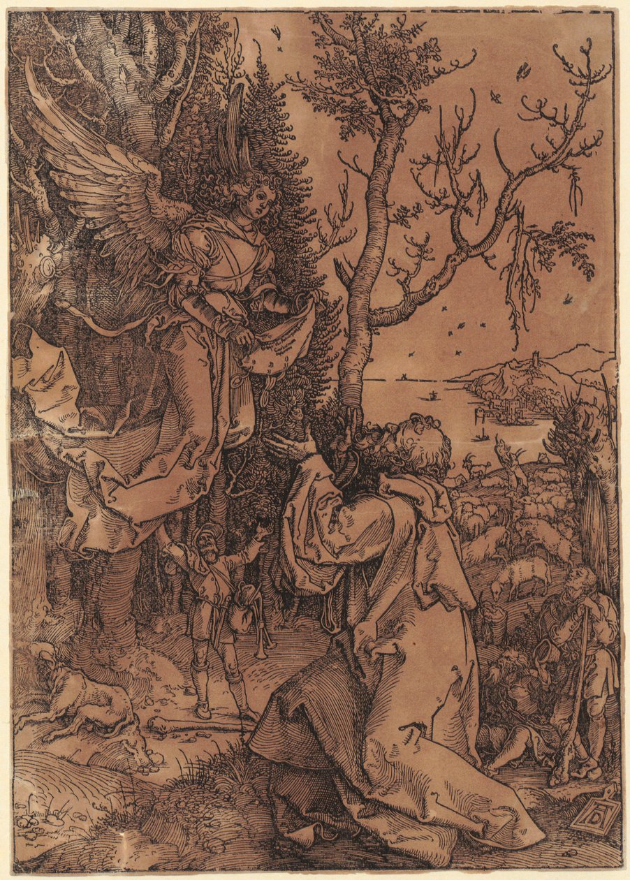 Joakim kedolla, lehti 3 sarjasta "Marian elämä" tekijältä Albrecht Dürer