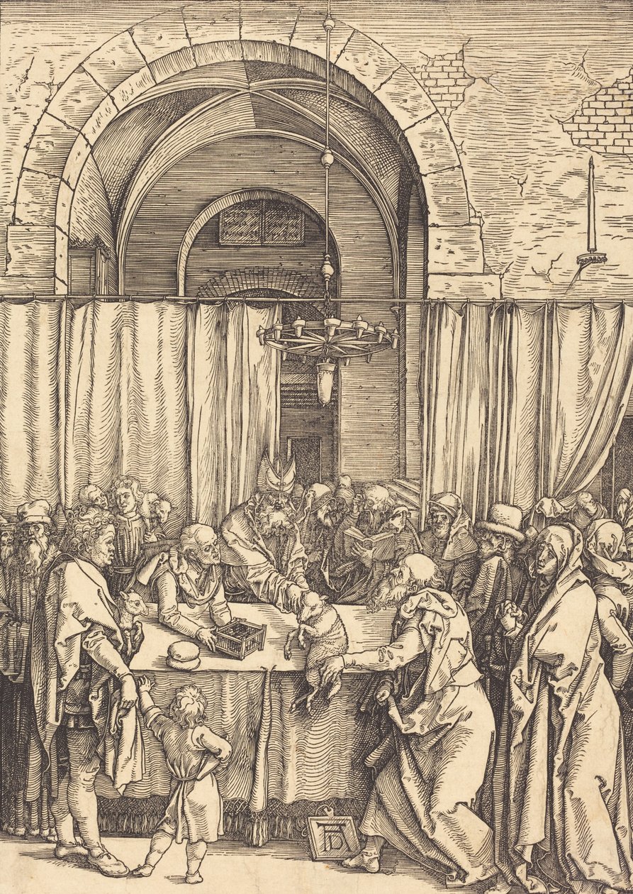 Joakimin tarjous hylätty, n. 15041505. tekijältä Albrecht Dürer