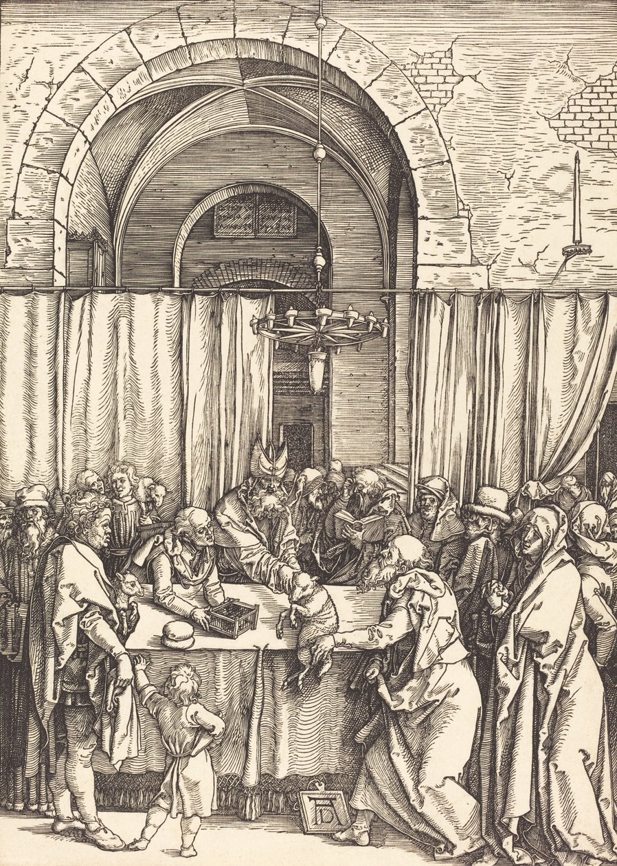 Joakimin tarjous hylätty, c. 15041505. tekijältä Albrecht Dürer