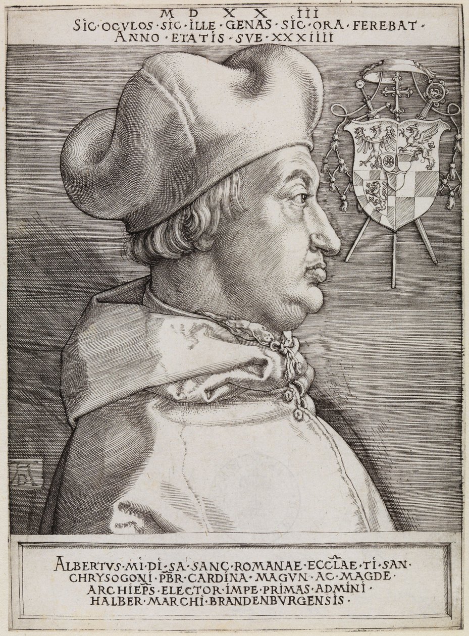 Kardinaali Albrecht von Brandenburg (Suuri kardinaali) tekijältä Albrecht Dürer