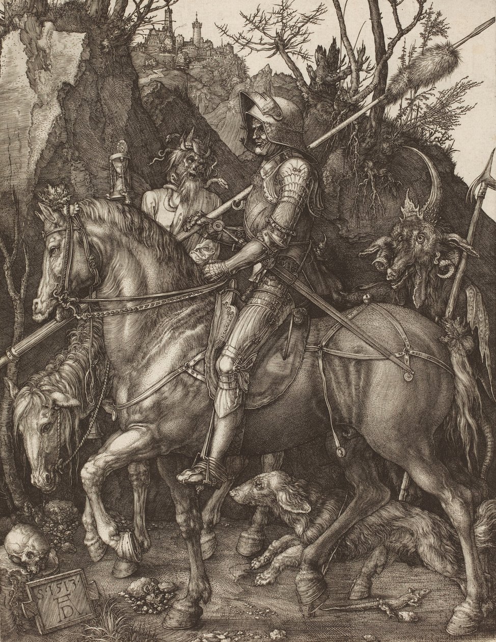 Ritari, kuolema ja paholainen, 1513. tekijältä Albrecht Dürer