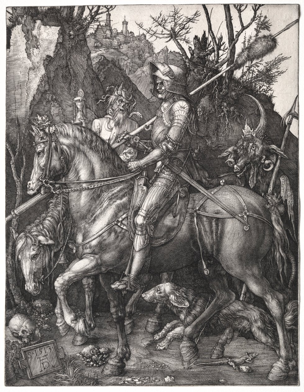 Ritari, kuolema ja paholainen, 1513. tekijältä Albrecht Dürer