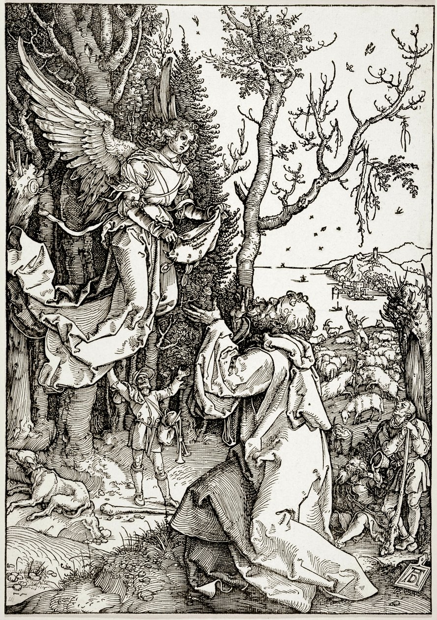 Neitsyt Marian elämä: Joakim ja enkeli (Bartsch 78) tekijältä Albrecht Dürer