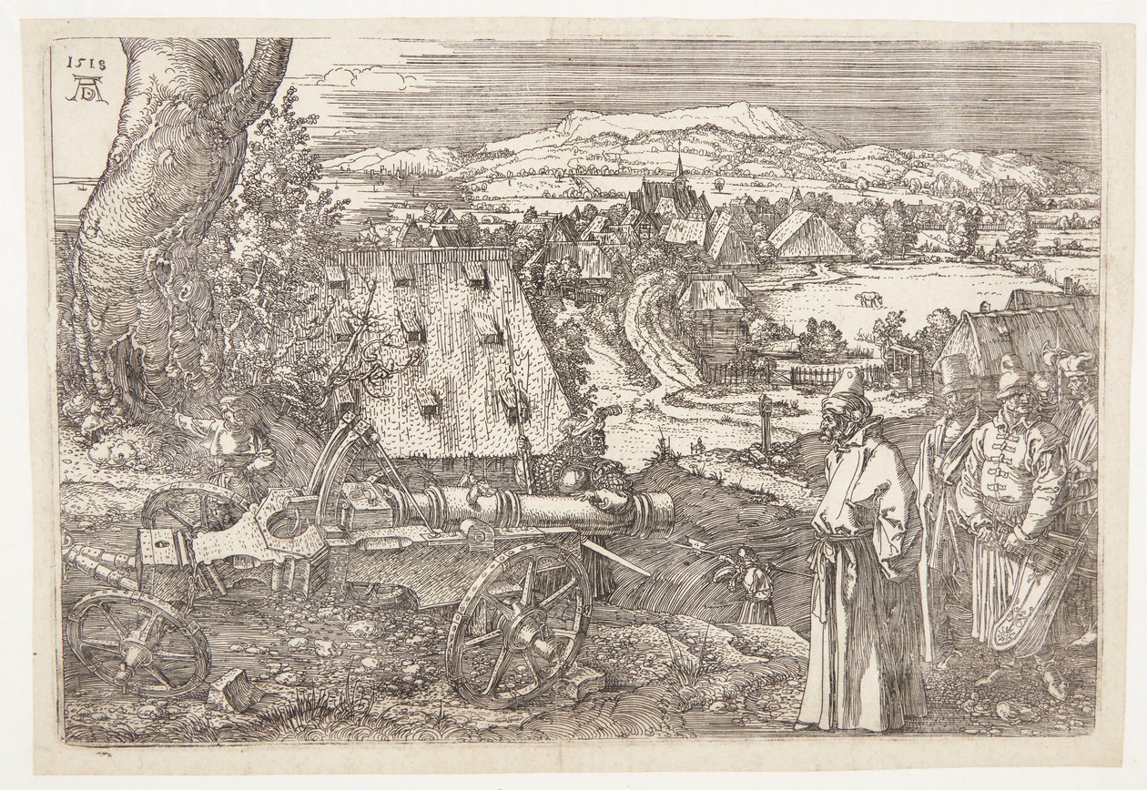 Maisema kaanonin kanssa tekijältä Albrecht Dürer