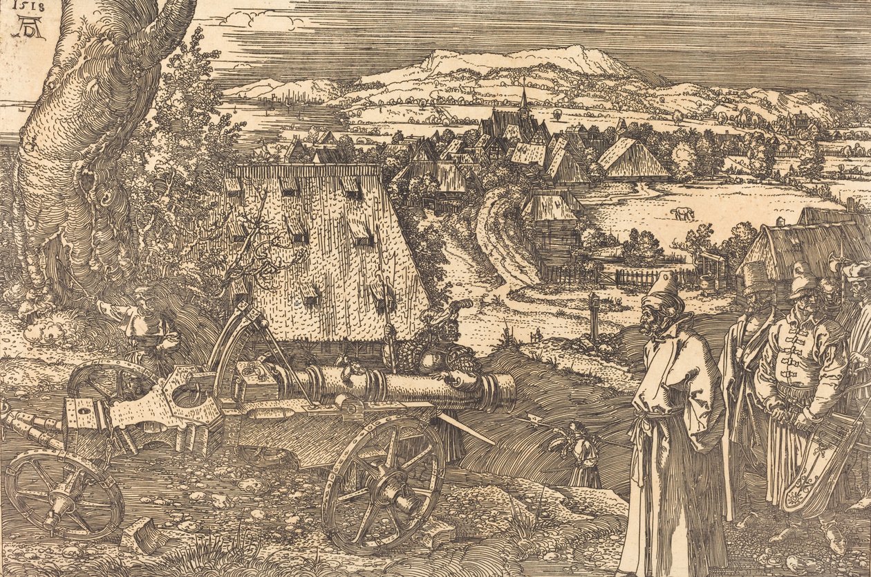 Maisema tykin kanssa, 1518. tekijältä Albrecht Dürer