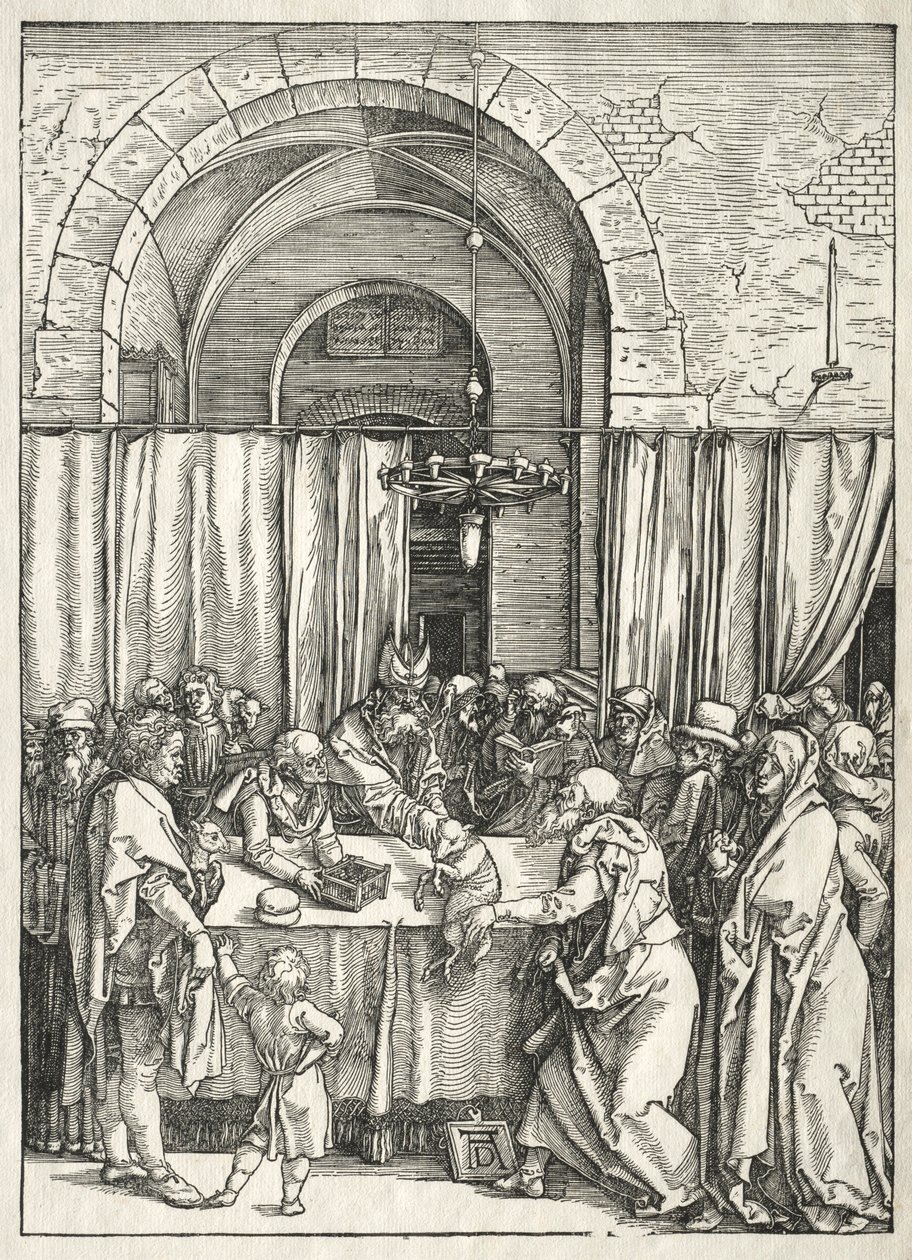 Neitsyen elämä: Joachim-uhrin hylkääminen, 1504-1505. tekijältä Albrecht Dürer