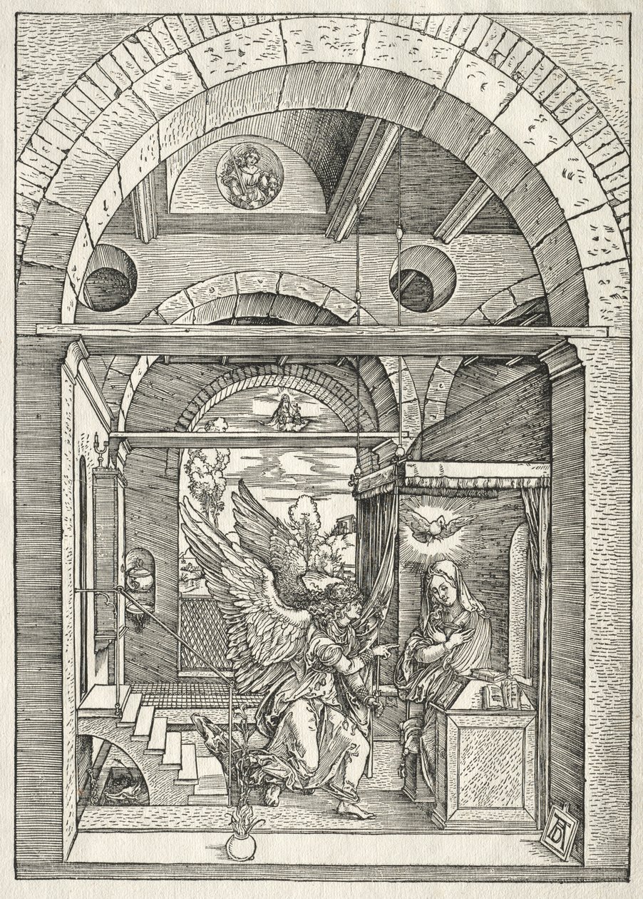 Neitsyen elämä: Ilmoitus, 1504-1505. tekijältä Albrecht Dürer