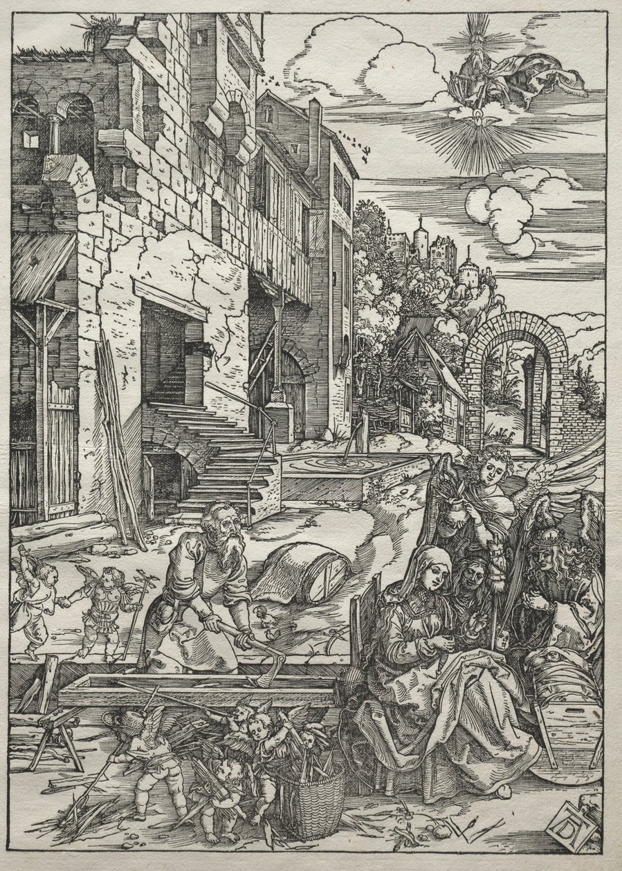 Neitsyen elämä: Loput Egyptissä, 1504-1505. tekijältä Albrecht Dürer
