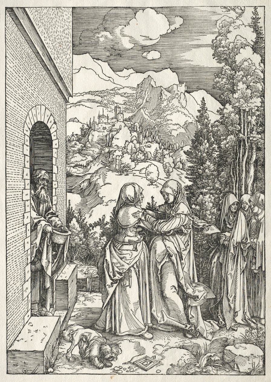 Neitsyen elämä: Vierailu, 1504-1505. tekijältä Albrecht Dürer