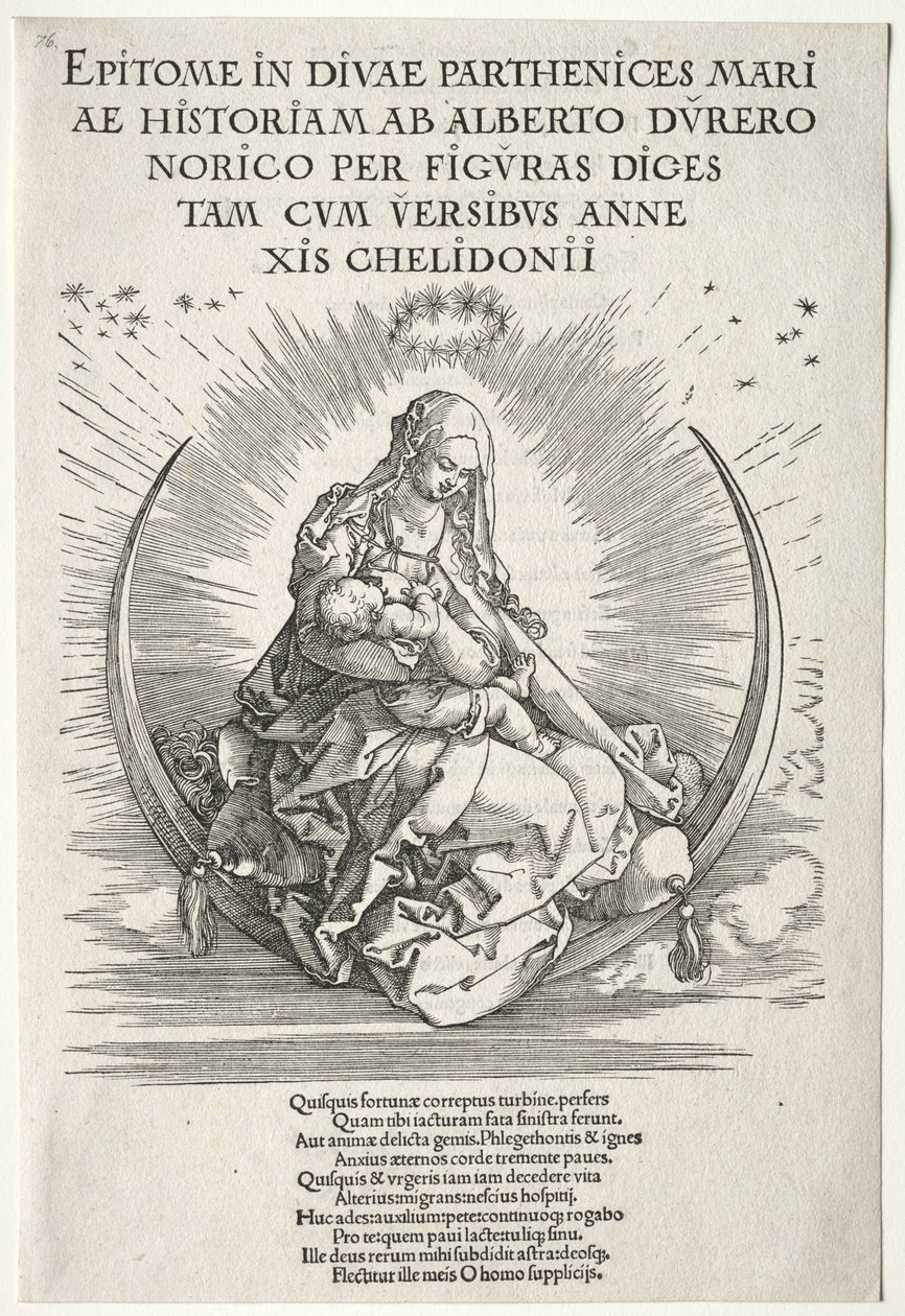 Neitsyen elämä: otsikkosivu, 1511. tekijältä Albrecht Dürer