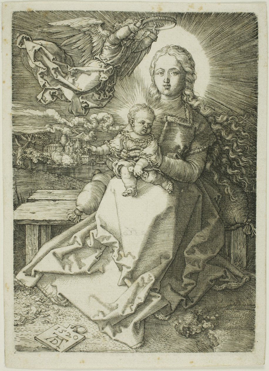 Madonna kruunaa yksi enkeli tekijältä Albrecht Dürer