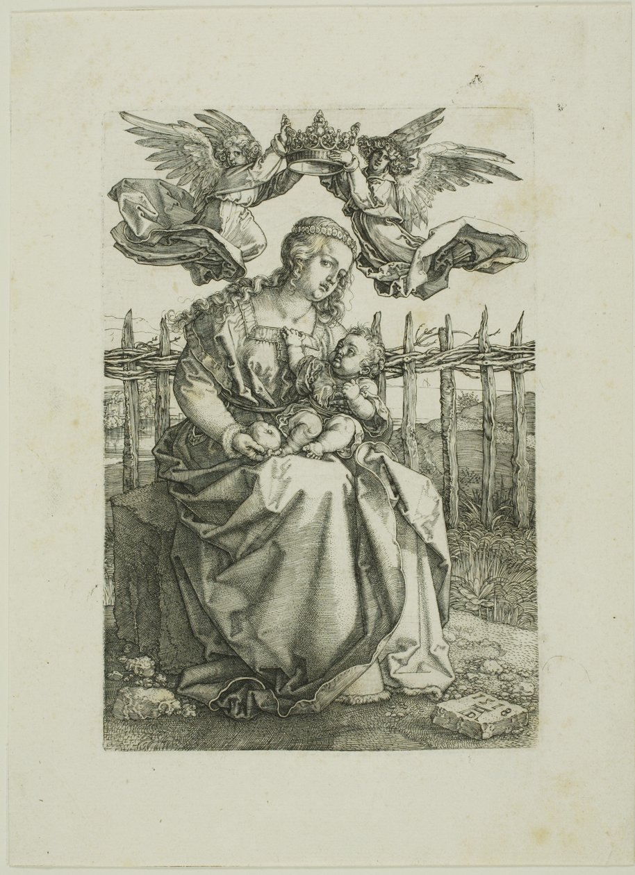Madonna kruunasi kaksi enkeliä tekijältä Albrecht Dürer