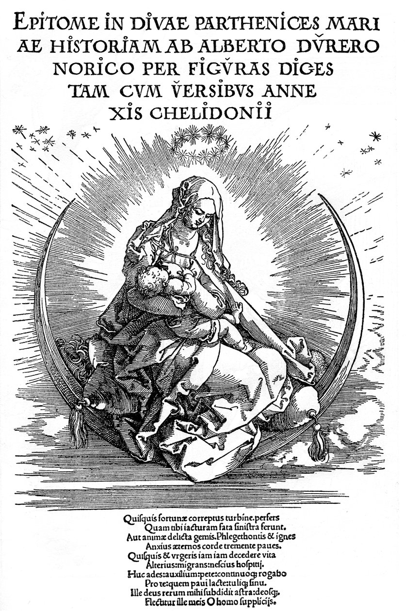 Madonna imettävänä äitinä ja jumalallisena olentona, 1511, 1936 tekijältä Albrecht Dürer