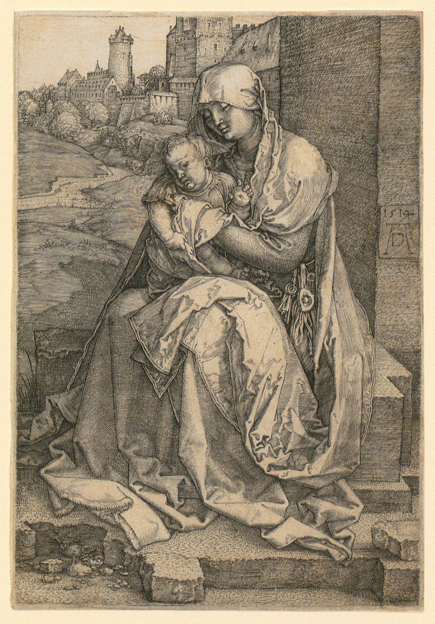 Maria ja lapsi muurin äärellä tekijältä Albrecht Dürer