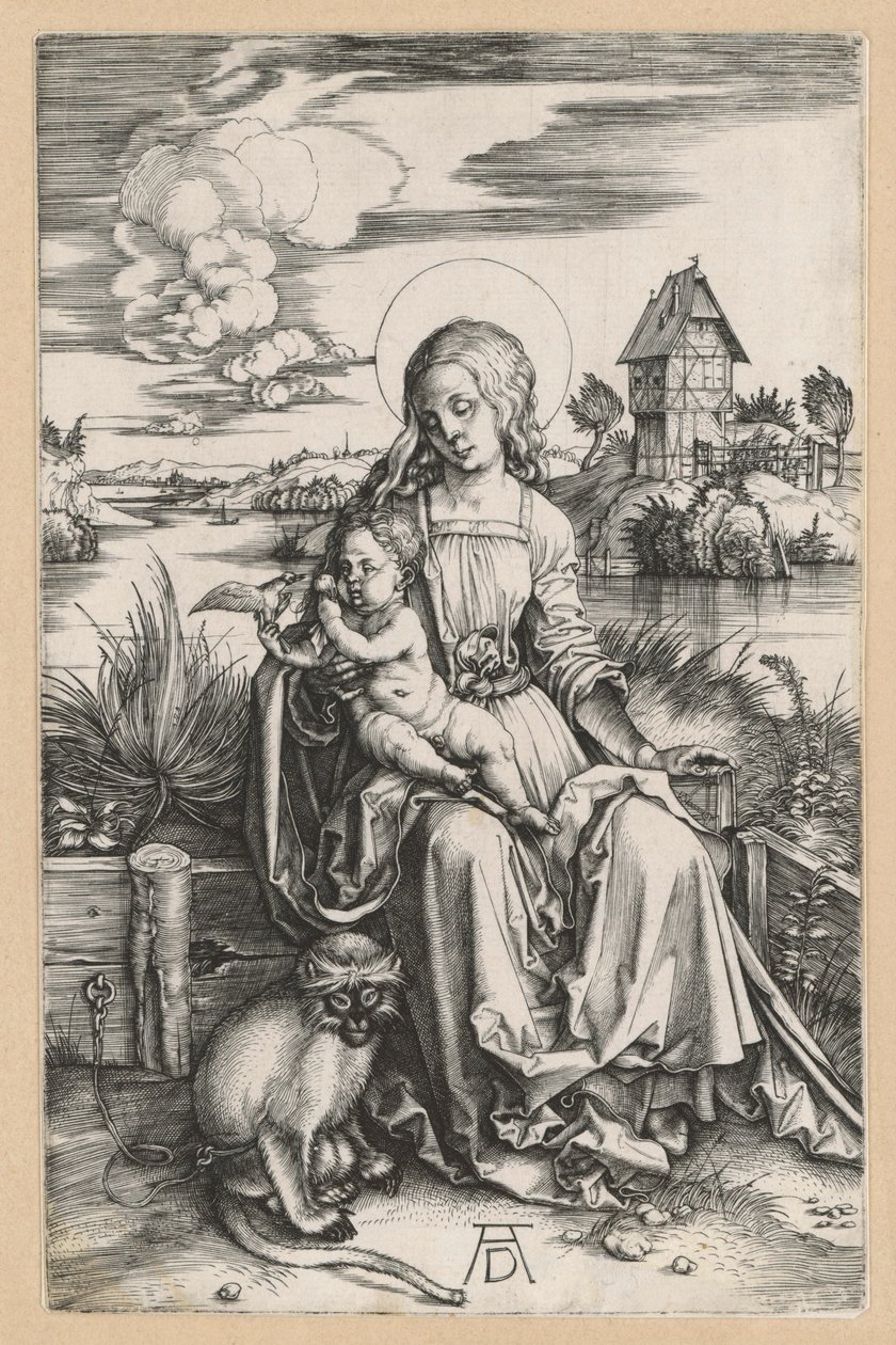 Maria, lapsi ja merikissa tekijältä Albrecht Dürer