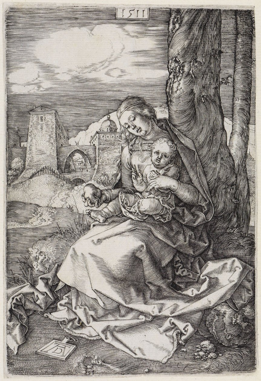 Maria ja päärynä tekijältä Albrecht Dürer