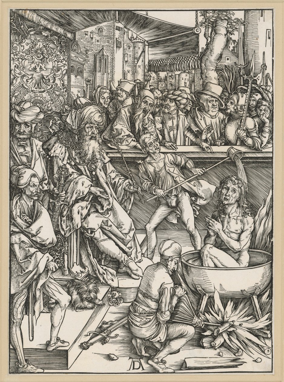 Johanneksen marttyyrikuolema (Ilmestyskirja) tekijältä Albrecht Dürer