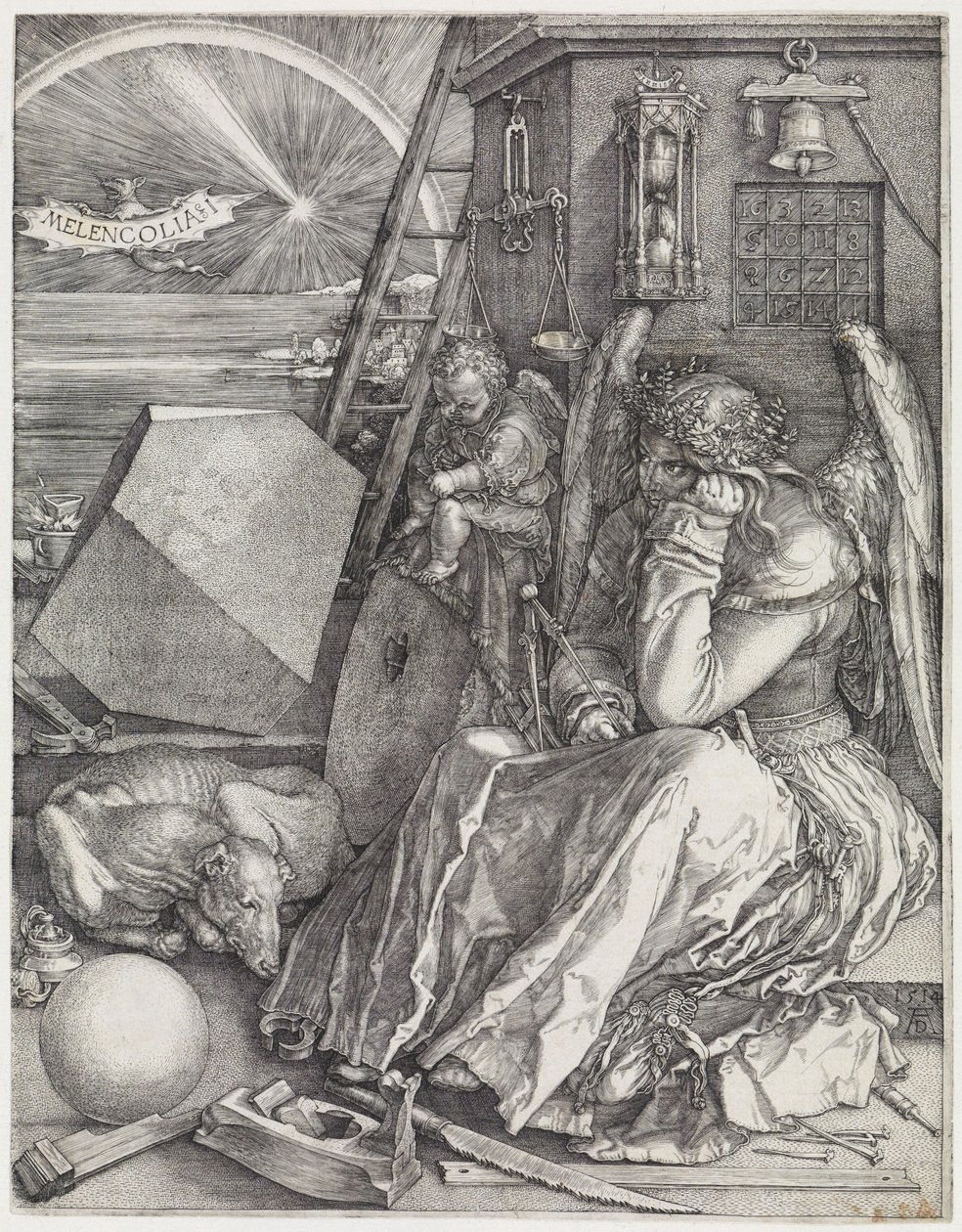 Melencolia I (Melankolia) tekijältä Albrecht Dürer